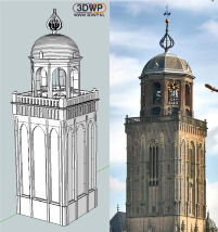 Lebuinuskerk Deventer van 3D print service 3DWP