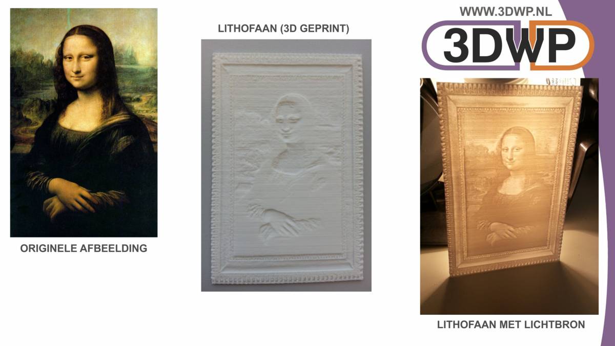 Lithophane 3D print gemaakt door 3D print service 3DWP